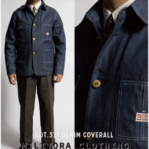 Vintage Style Blue Denim Enginer Railroad Work Jacket Militora Clothing 42